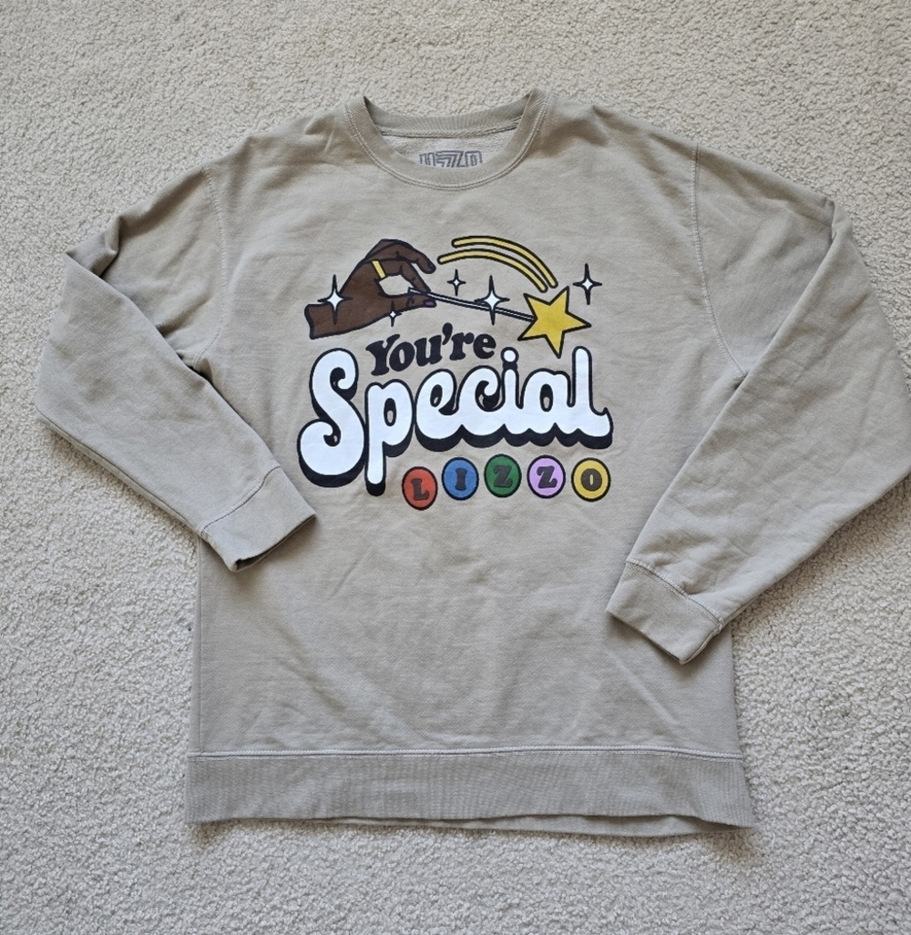 Lizzo You’re Special Womens Pullover Crewneck Sweatshirt Sasha Fluting Size XL